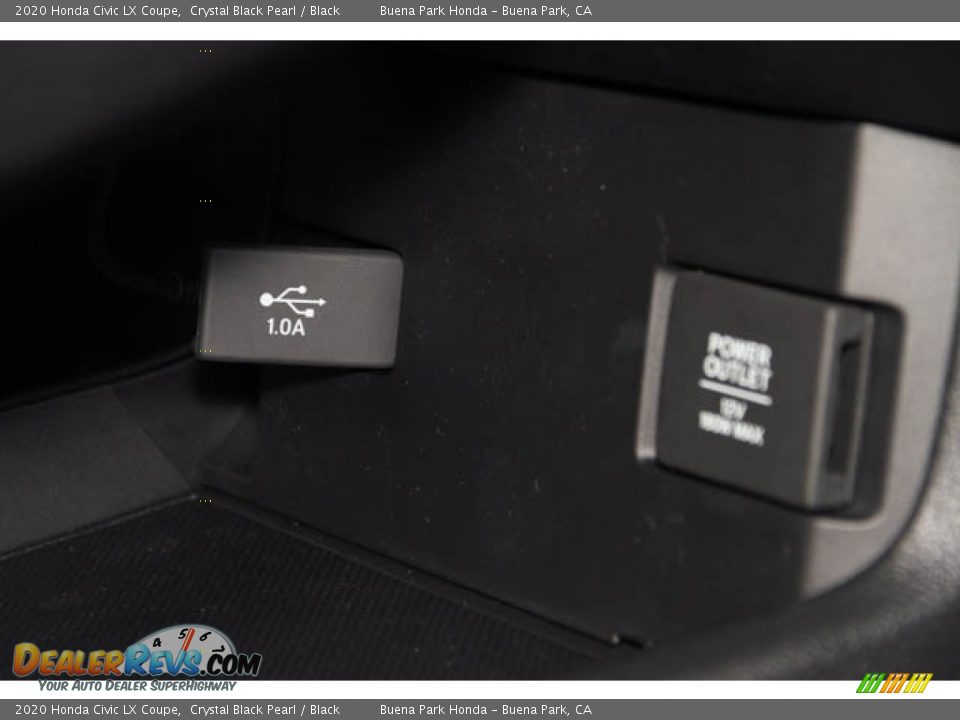 2020 Honda Civic LX Coupe Crystal Black Pearl / Black Photo #26