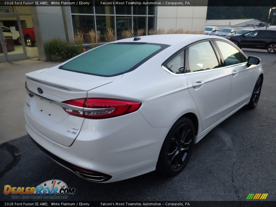 2018 Ford Fusion SE AWD White Platinum / Ebony Photo #2
