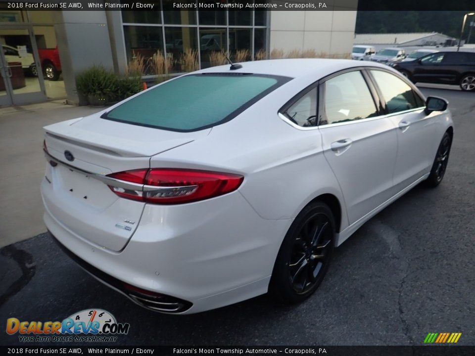 2018 Ford Fusion SE AWD White Platinum / Ebony Photo #2