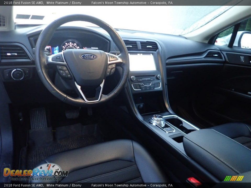 Ebony Interior - 2018 Ford Fusion SE AWD Photo #17