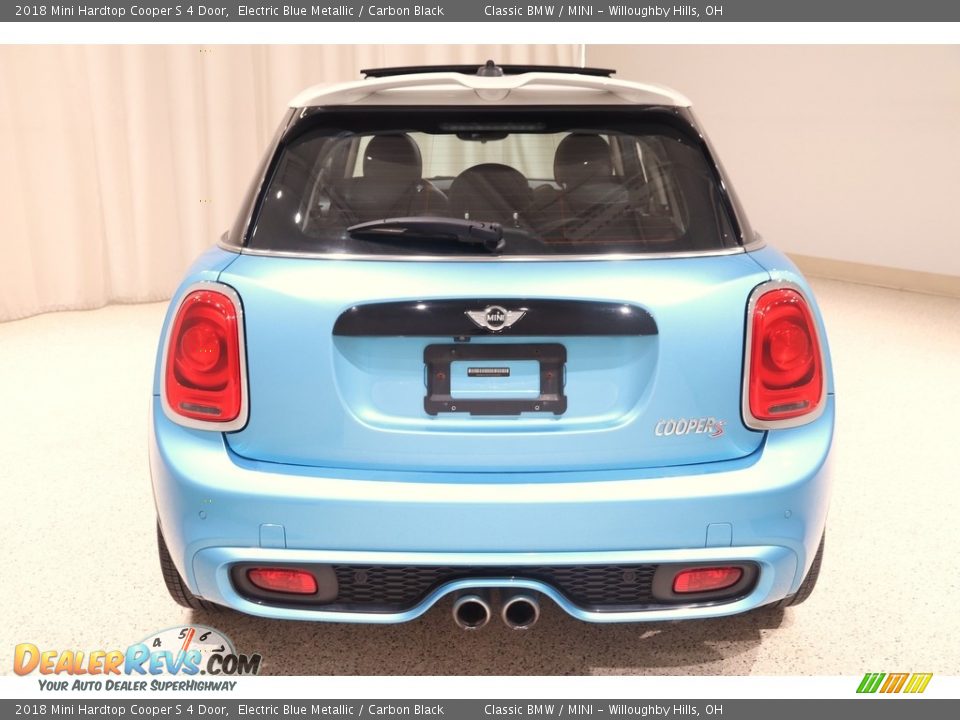 2018 Mini Hardtop Cooper S 4 Door Electric Blue Metallic / Carbon Black Photo #26