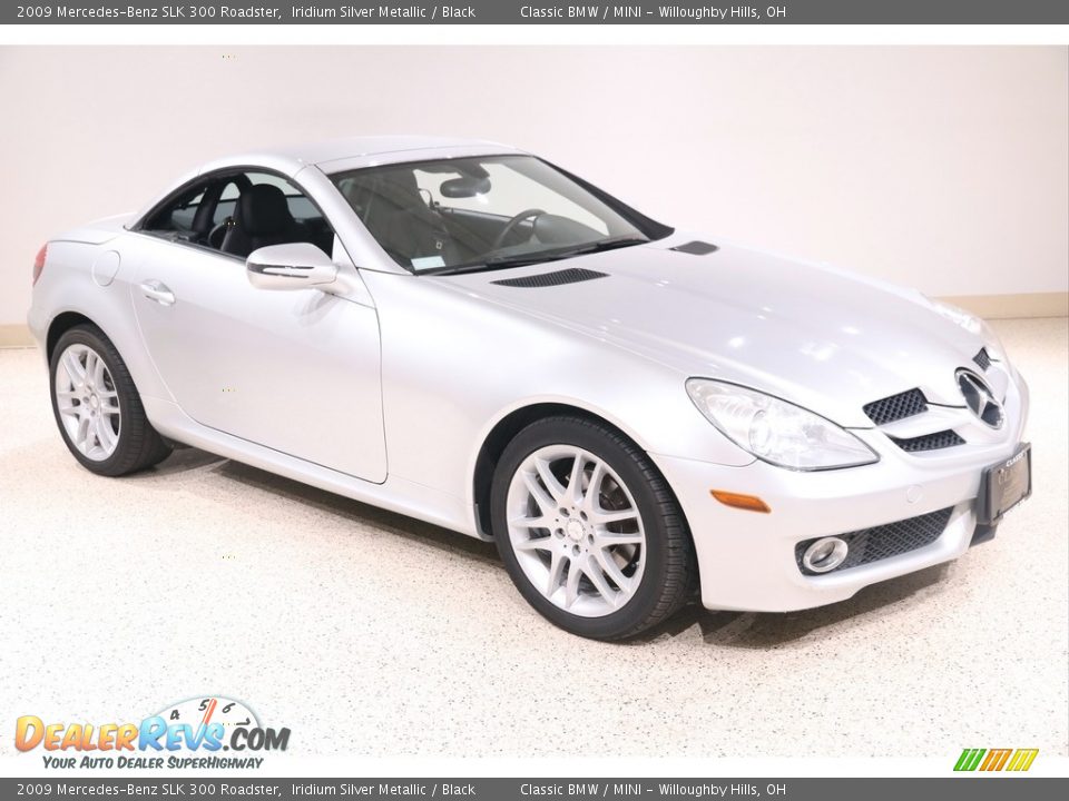 2009 Mercedes-Benz SLK 300 Roadster Iridium Silver Metallic / Black Photo #2