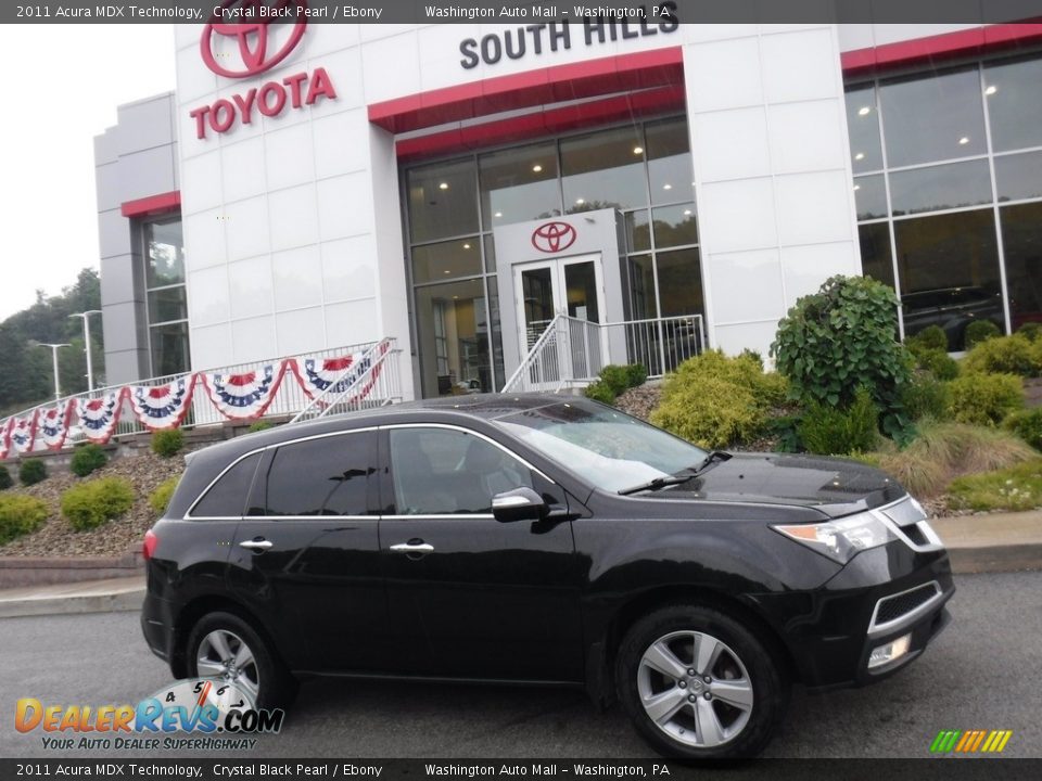 2011 Acura MDX Technology Crystal Black Pearl / Ebony Photo #2