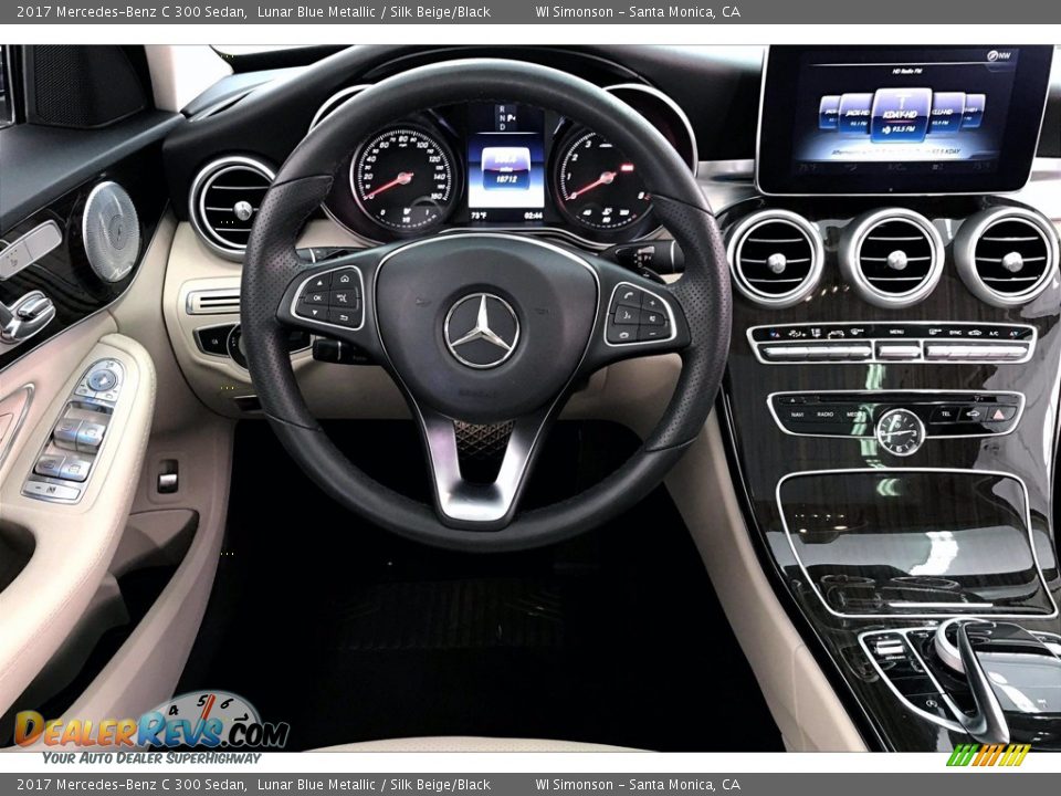 2017 Mercedes-Benz C 300 Sedan Lunar Blue Metallic / Silk Beige/Black Photo #4