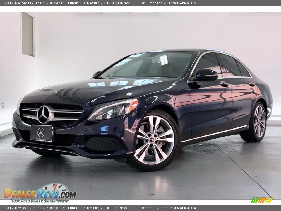 2017 Mercedes-Benz C 300 Sedan Lunar Blue Metallic / Silk Beige/Black Photo #12