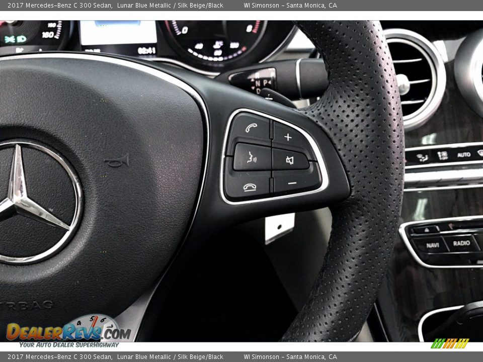 2017 Mercedes-Benz C 300 Sedan Lunar Blue Metallic / Silk Beige/Black Photo #19