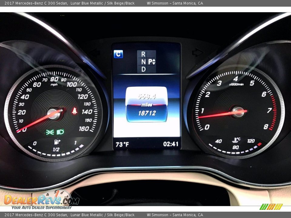 2017 Mercedes-Benz C 300 Sedan Lunar Blue Metallic / Silk Beige/Black Photo #20