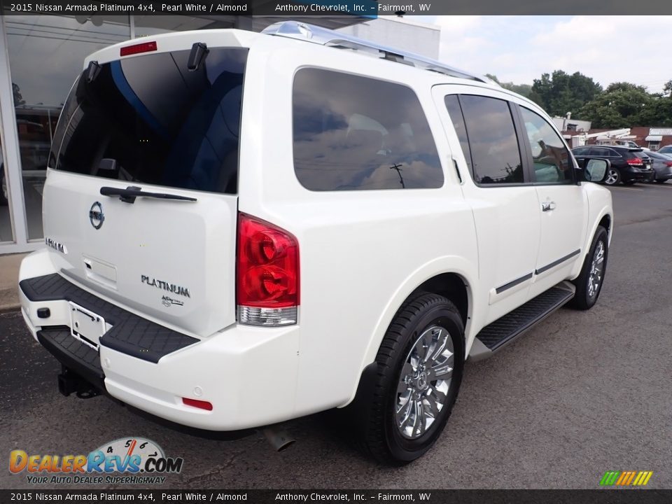 2015 Nissan Armada Platinum 4x4 Pearl White / Almond Photo #4