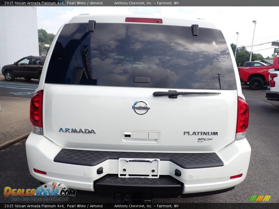 2015 Nissan Armada Platinum 4x4 Pearl White / Almond Photo #5