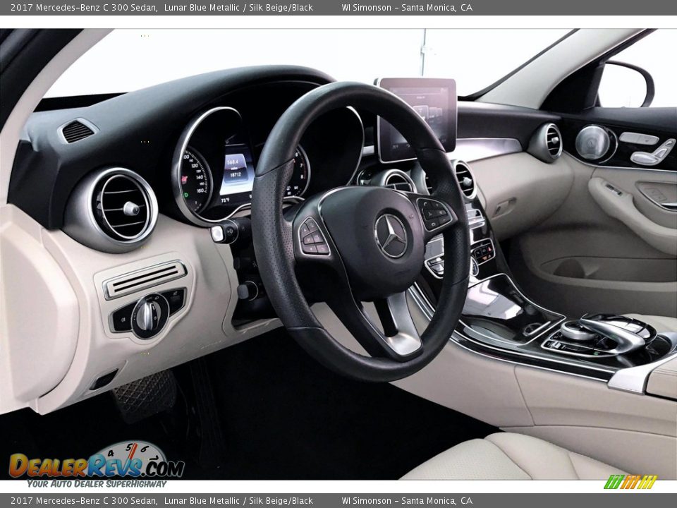 2017 Mercedes-Benz C 300 Sedan Lunar Blue Metallic / Silk Beige/Black Photo #22
