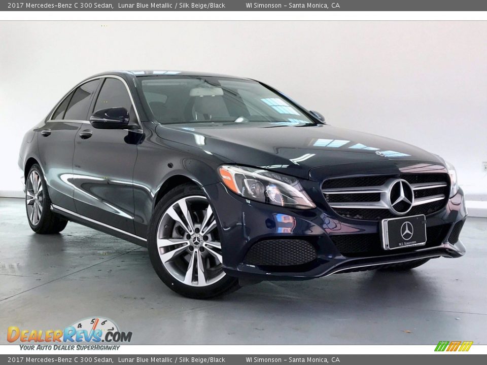 2017 Mercedes-Benz C 300 Sedan Lunar Blue Metallic / Silk Beige/Black Photo #34
