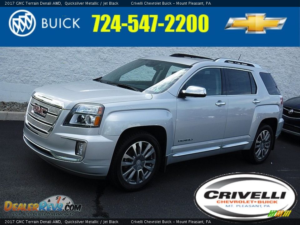 2017 GMC Terrain Denali AWD Quicksilver Metallic / Jet Black Photo #1