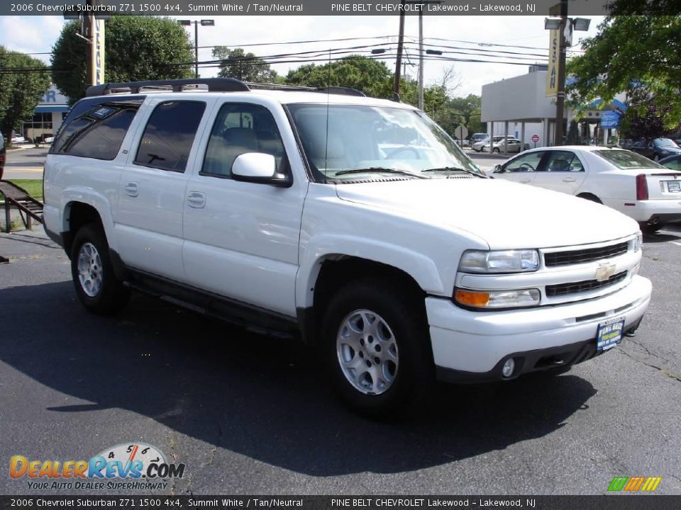 2006 Chevrolet Suburban Z71 1500 4x4 Summit White / Tan/Neutral Photo #2