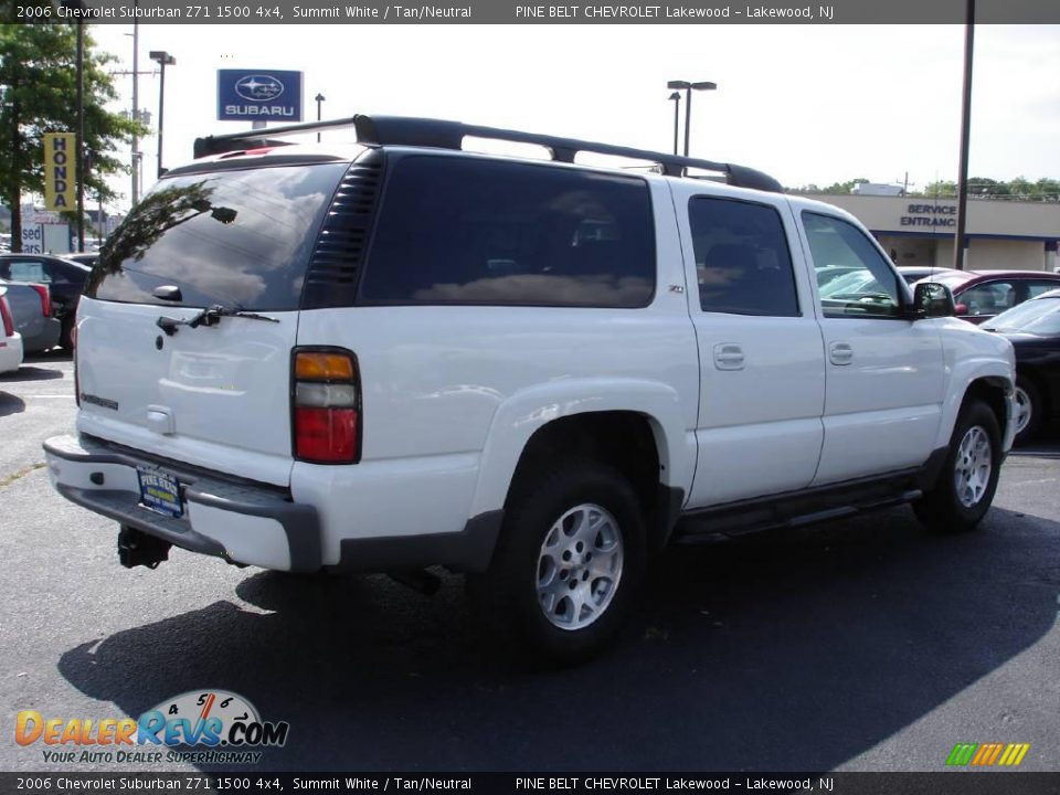 2006 Chevrolet Suburban Z71 1500 4x4 Summit White / Tan/Neutral Photo #3