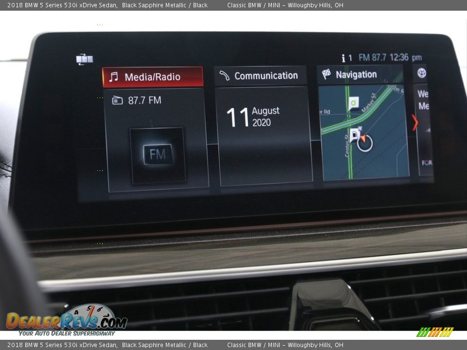 2018 BMW 5 Series 530i xDrive Sedan Black Sapphire Metallic / Black Photo #10