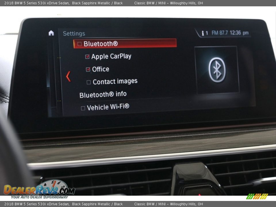 2018 BMW 5 Series 530i xDrive Sedan Black Sapphire Metallic / Black Photo #13