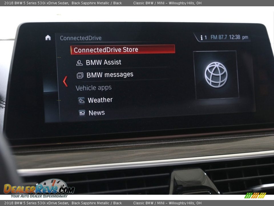 2018 BMW 5 Series 530i xDrive Sedan Black Sapphire Metallic / Black Photo #17