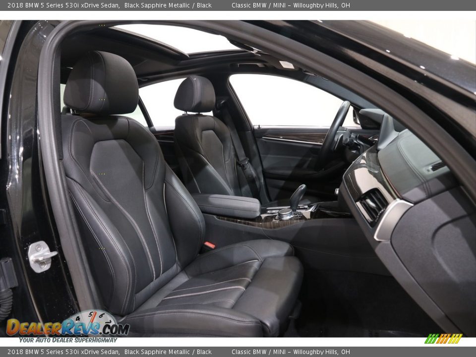 2018 BMW 5 Series 530i xDrive Sedan Black Sapphire Metallic / Black Photo #22