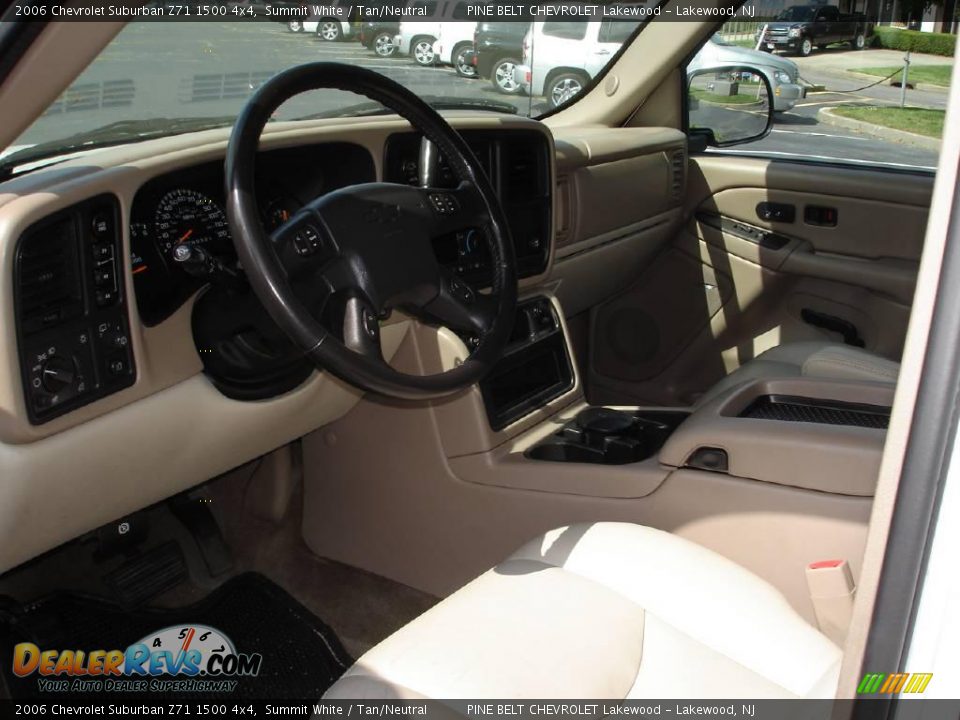 2006 Chevrolet Suburban Z71 1500 4x4 Summit White / Tan/Neutral Photo #9