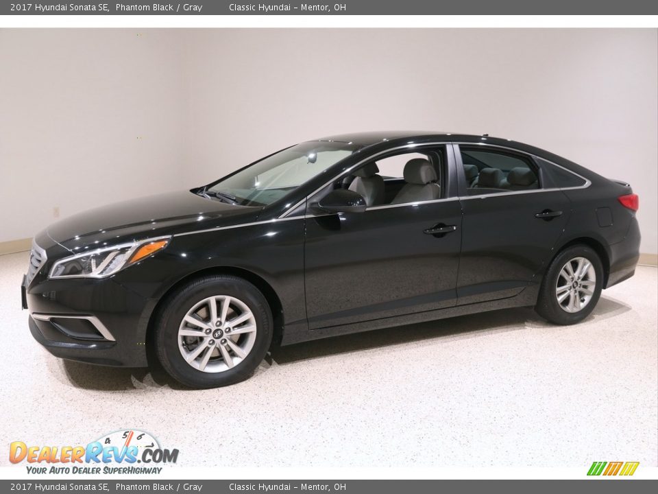 2017 Hyundai Sonata SE Phantom Black / Gray Photo #3