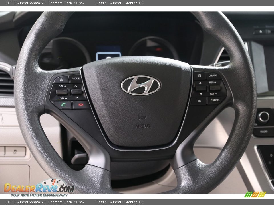 2017 Hyundai Sonata SE Phantom Black / Gray Photo #7