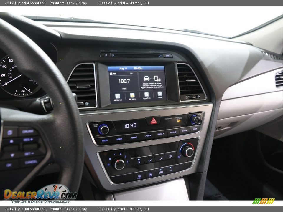 2017 Hyundai Sonata SE Phantom Black / Gray Photo #9
