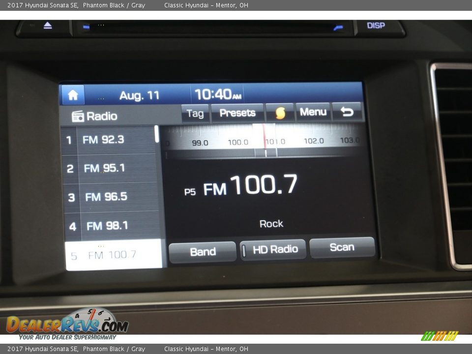 2017 Hyundai Sonata SE Phantom Black / Gray Photo #10