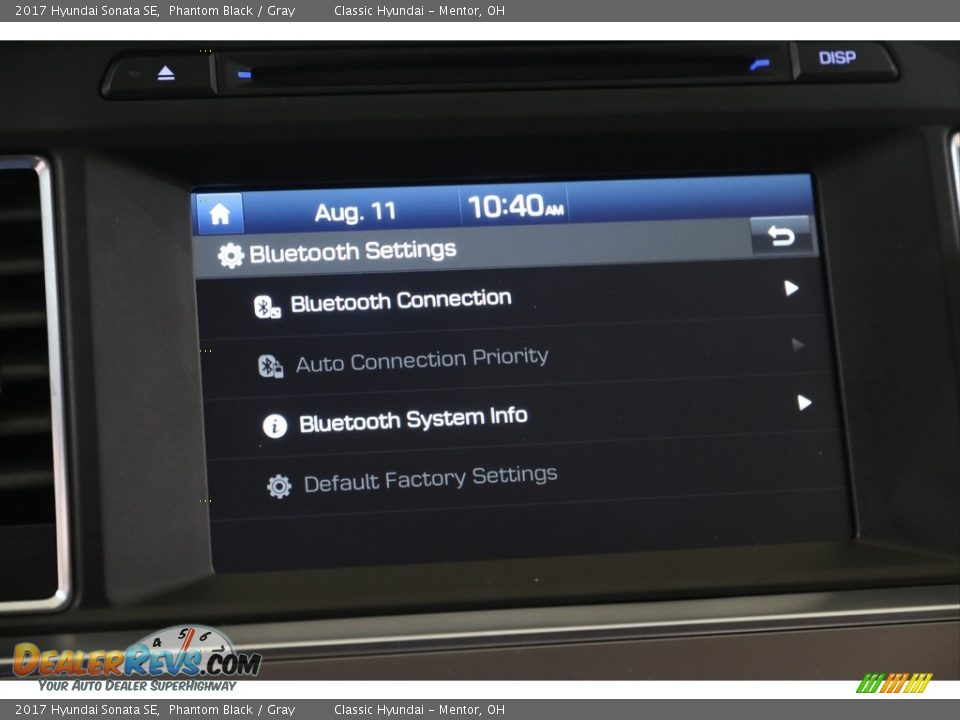 2017 Hyundai Sonata SE Phantom Black / Gray Photo #11