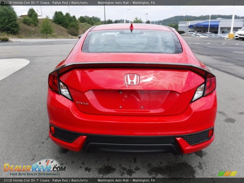 2018 Honda Civic EX-T Coupe Rallye Red / Black/Ivory Photo #8