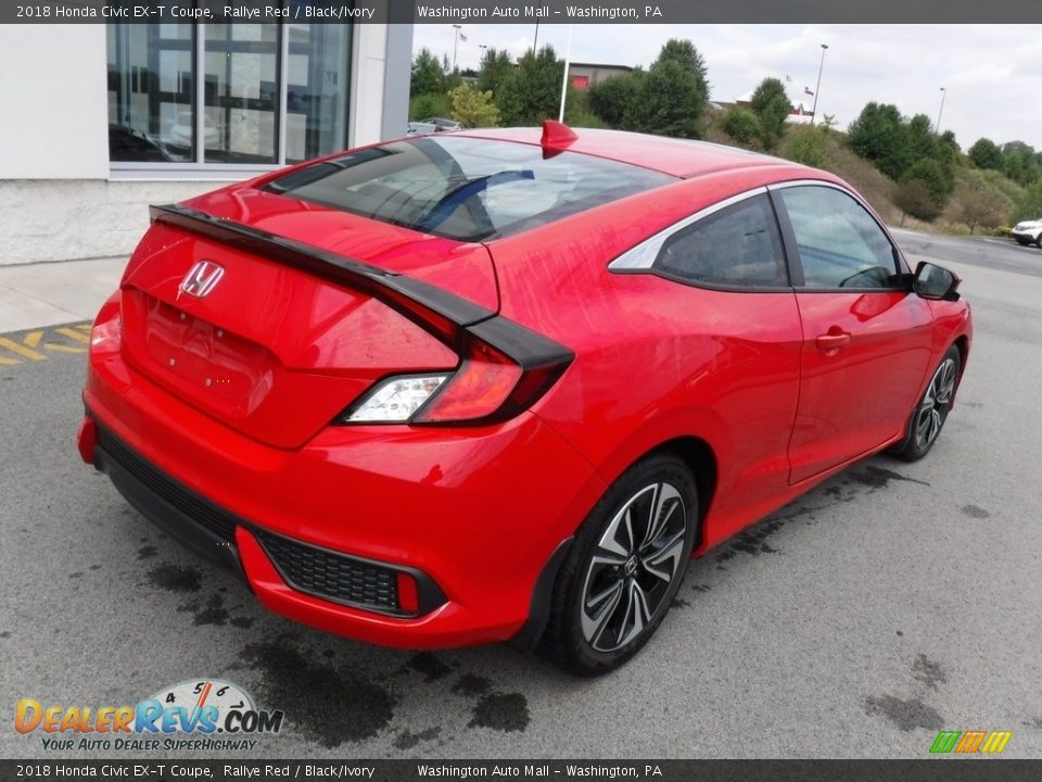 2018 Honda Civic EX-T Coupe Rallye Red / Black/Ivory Photo #9