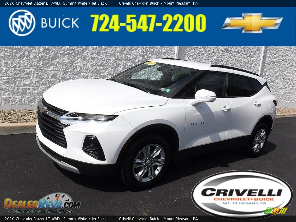 2020 Chevrolet Blazer LT AWD Summit White / Jet Black Photo #1