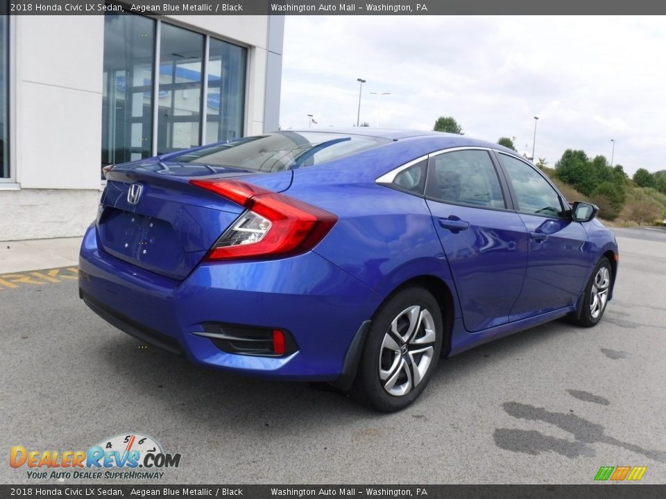 2018 Honda Civic LX Sedan Aegean Blue Metallic / Black Photo #9