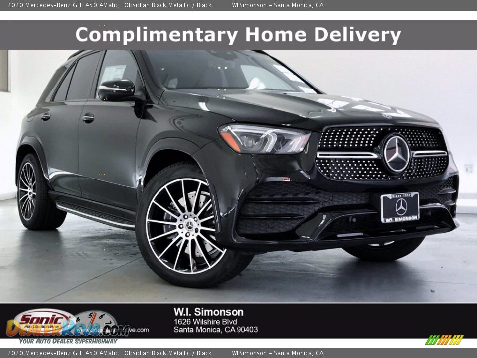 2020 Mercedes-Benz GLE 450 4Matic Obsidian Black Metallic / Black Photo #1