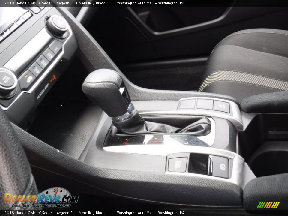 2018 Honda Civic LX Sedan Aegean Blue Metallic / Black Photo #16