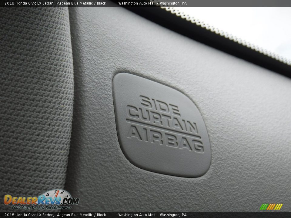 2018 Honda Civic LX Sedan Aegean Blue Metallic / Black Photo #19