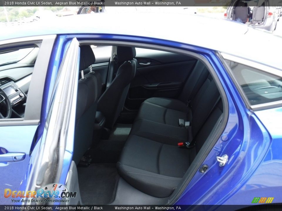 2018 Honda Civic LX Sedan Aegean Blue Metallic / Black Photo #21