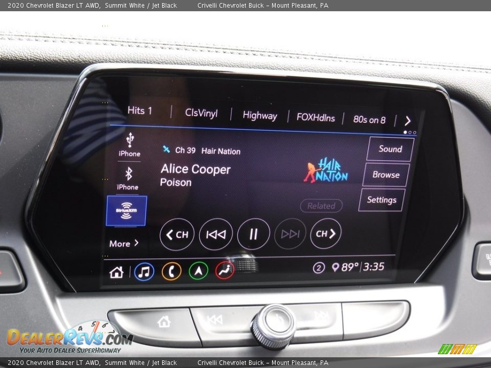 2020 Chevrolet Blazer LT AWD Summit White / Jet Black Photo #22