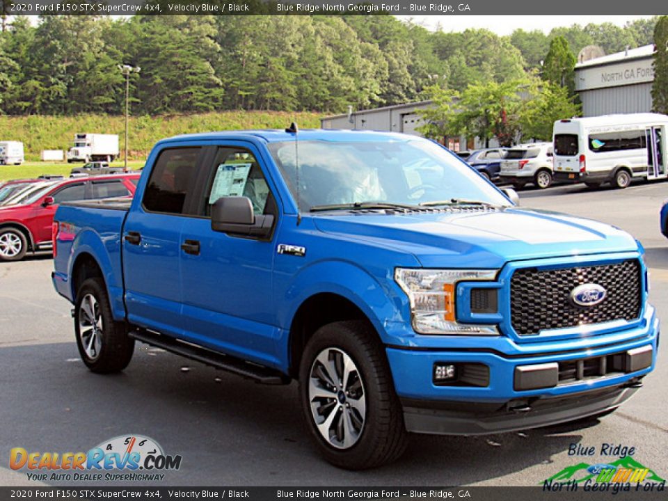 2020 Ford F150 STX SuperCrew 4x4 Velocity Blue / Black Photo #8