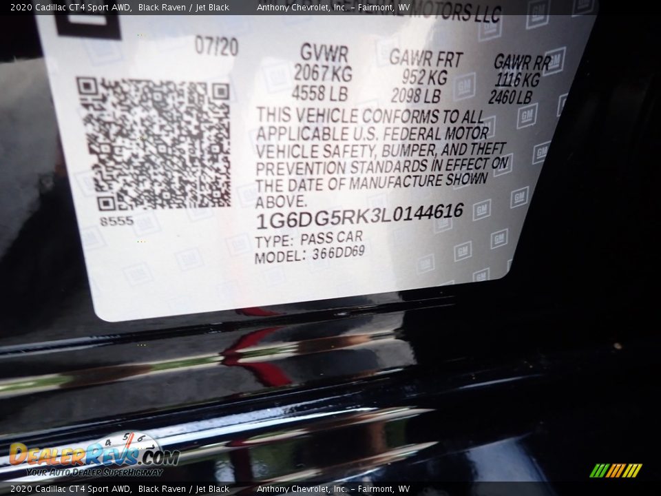 2020 Cadillac CT4 Sport AWD Black Raven / Jet Black Photo #14