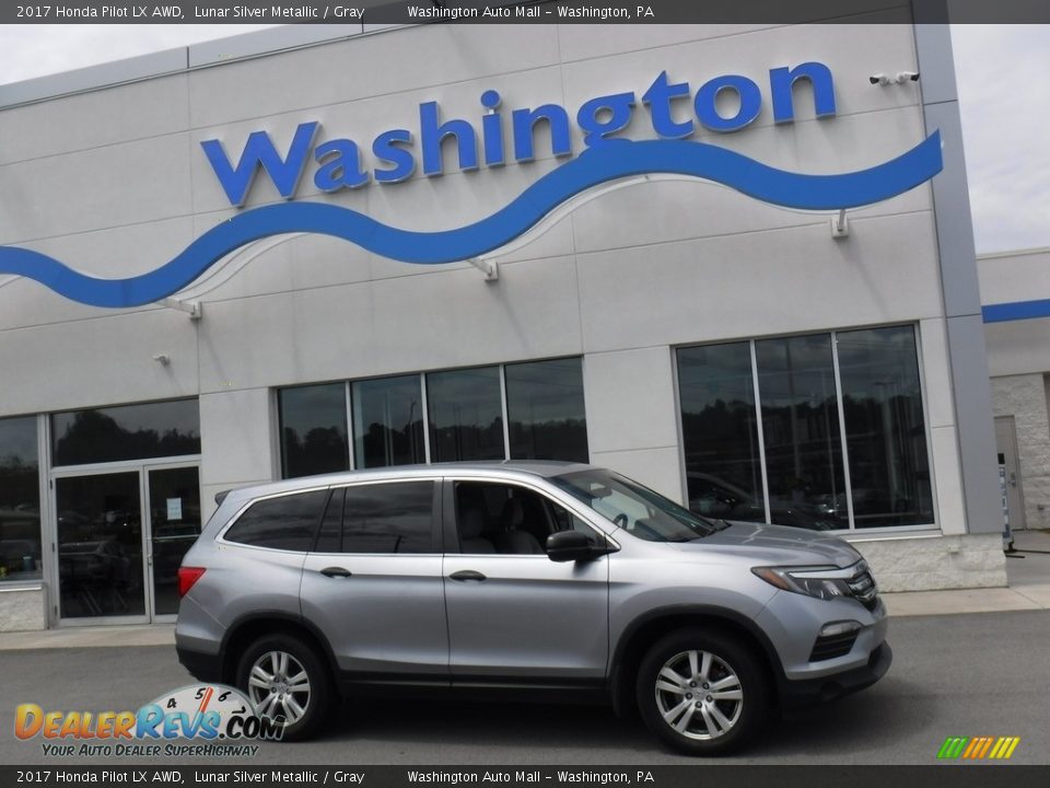 2017 Honda Pilot LX AWD Lunar Silver Metallic / Gray Photo #1