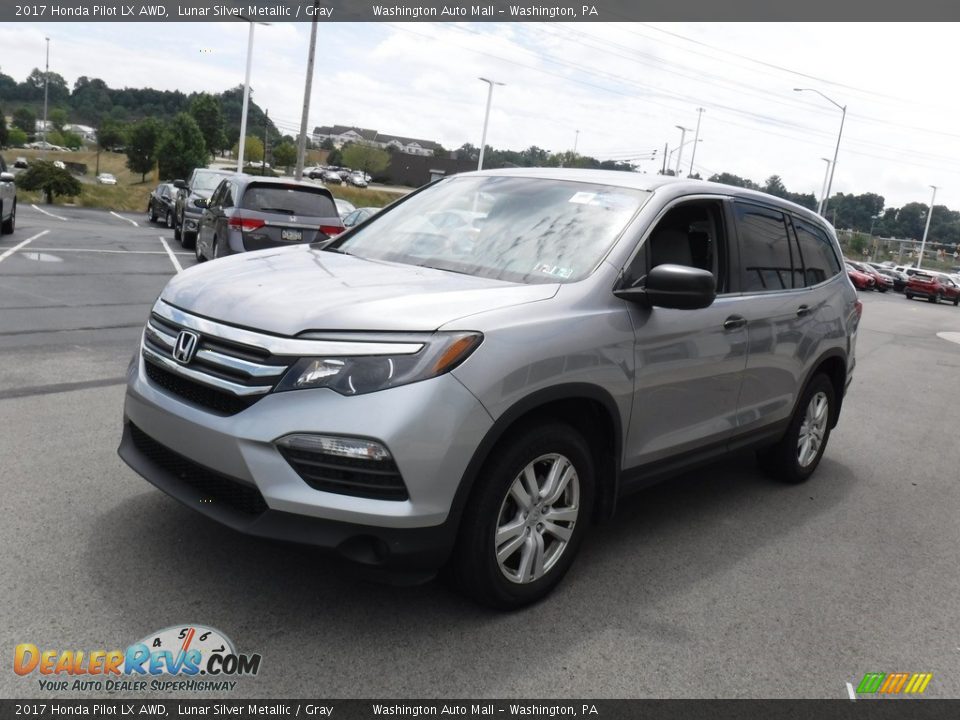 2017 Honda Pilot LX AWD Lunar Silver Metallic / Gray Photo #3