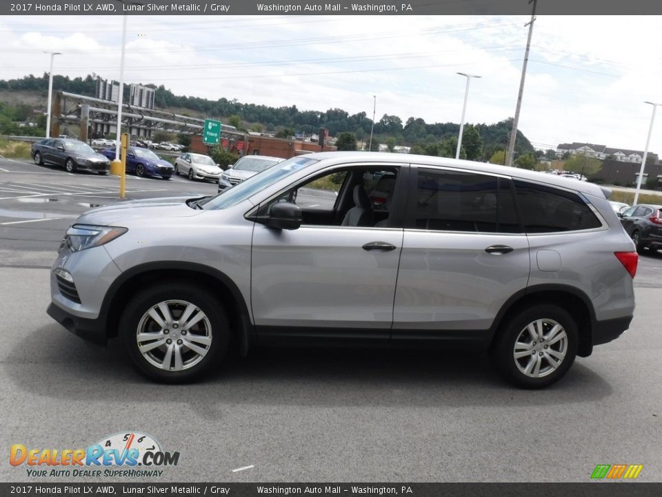 2017 Honda Pilot LX AWD Lunar Silver Metallic / Gray Photo #4