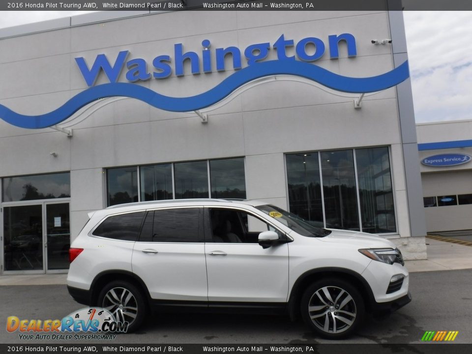 2016 Honda Pilot Touring AWD White Diamond Pearl / Black Photo #2