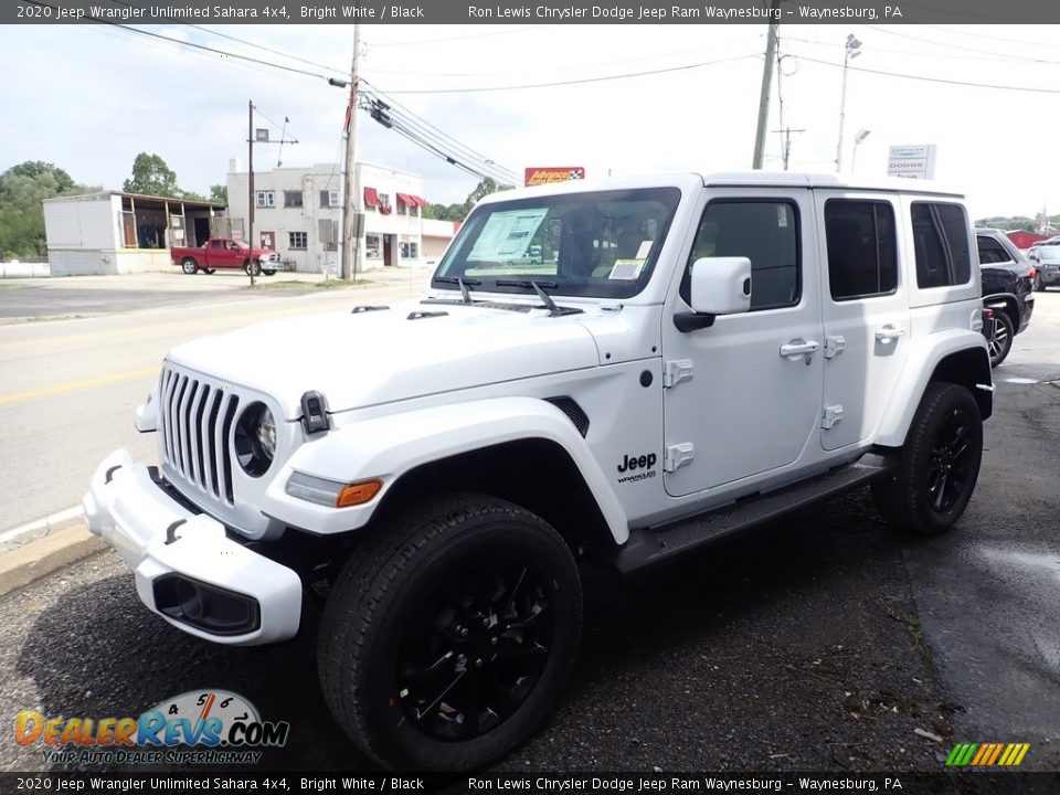 2020 Jeep Wrangler Unlimited Sahara 4x4 Bright White / Black Photo #1