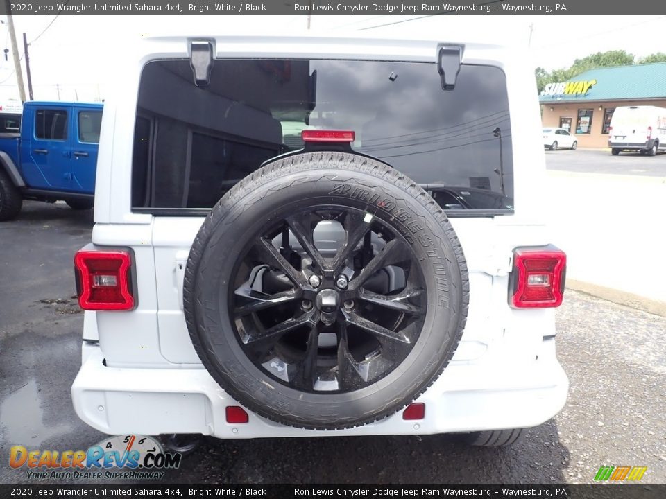 2020 Jeep Wrangler Unlimited Sahara 4x4 Bright White / Black Photo #4