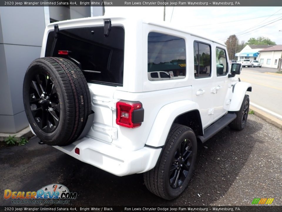 2020 Jeep Wrangler Unlimited Sahara 4x4 Bright White / Black Photo #5