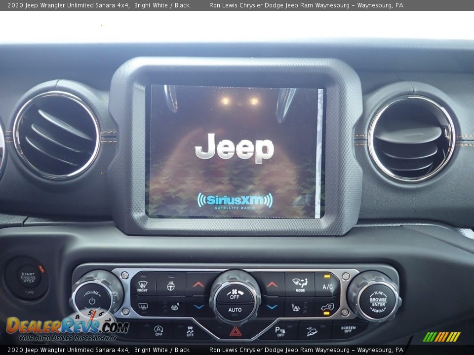 2020 Jeep Wrangler Unlimited Sahara 4x4 Bright White / Black Photo #14