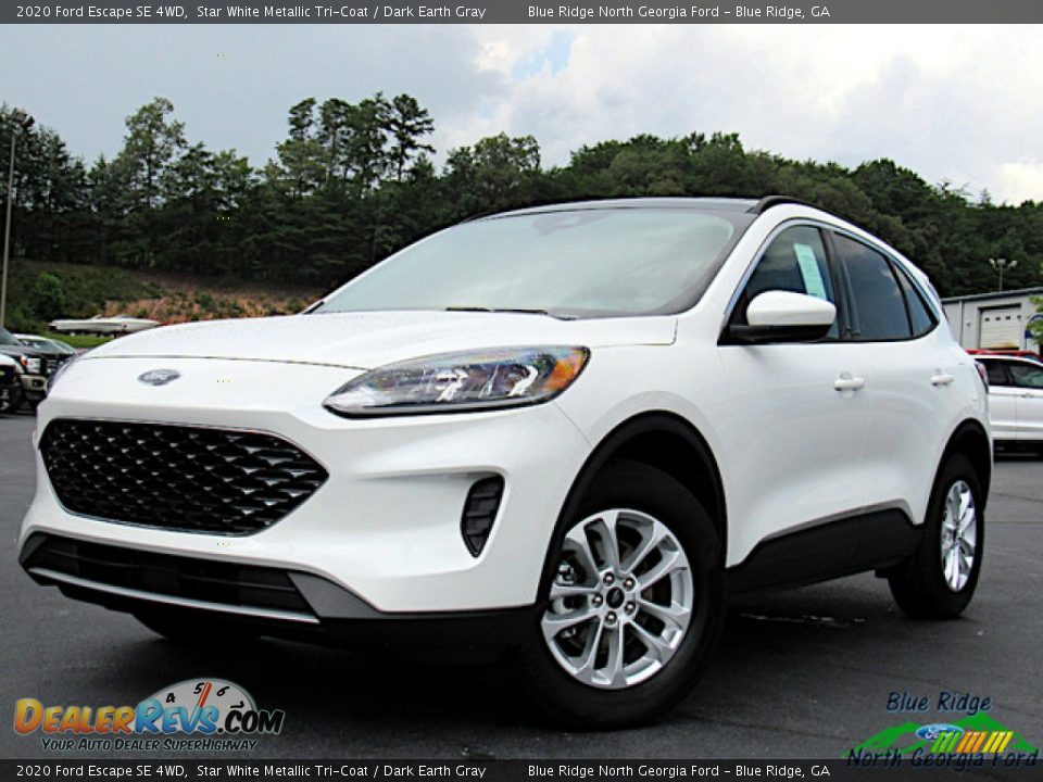 2020 Ford Escape SE 4WD Star White Metallic Tri-Coat / Dark Earth Gray Photo #1