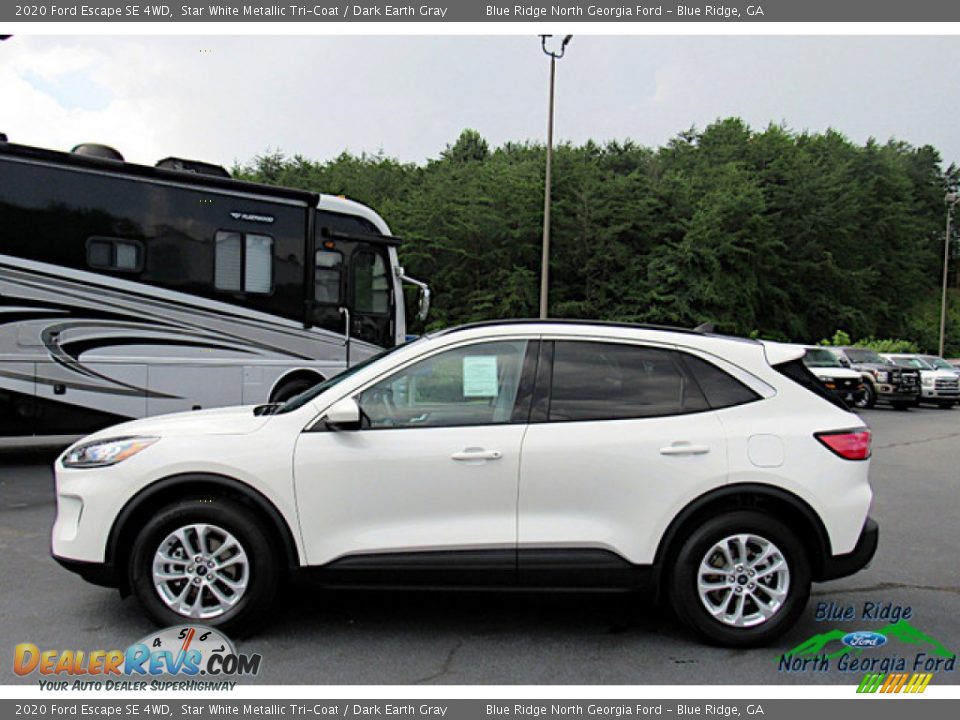 2020 Ford Escape SE 4WD Star White Metallic Tri-Coat / Dark Earth Gray Photo #2