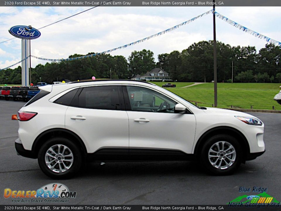 2020 Ford Escape SE 4WD Star White Metallic Tri-Coat / Dark Earth Gray Photo #6